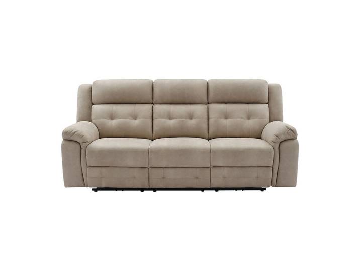 Vente-Unique Relaxsofa - 3 Personen - stoff - beige Ortiano, Beige, Uni, 223x102x97 cm, Wohnzimmer, Sofas & Couches, Sofas