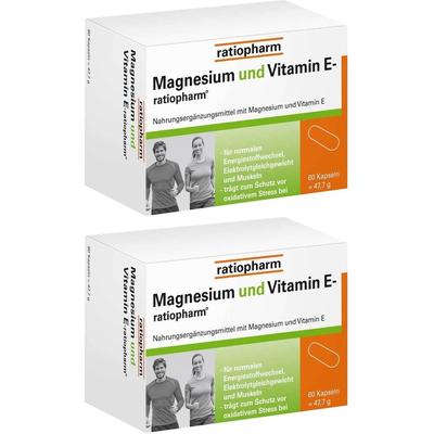 Magnesium UND Vitamin E-ratiopharm Kapseln 2x 2x60 St