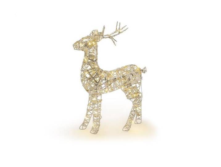 STT LED Dekofigur reindeer, 30 , gold (goldfarben), H: 46cm, Leuchten, LED Dekofigur