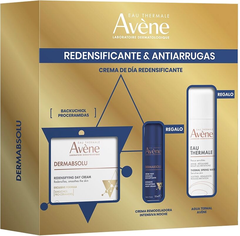 Avène Pack Crema de día redensificante Dermabsolu50 ml + REGALO Agua Termal 50 ml + REGALO Dermabsolu Crema noche 10 ml.