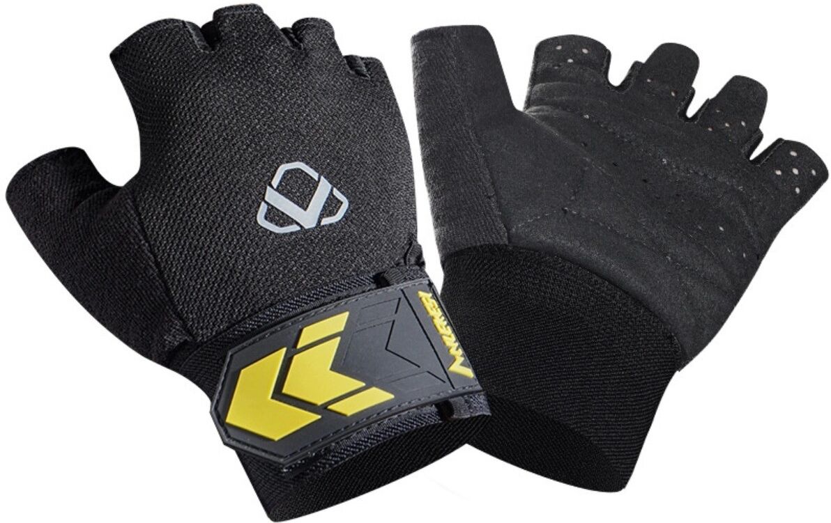 INF Professionelle Fitness-Schutzhandschuhe 1 Paar — Rutschfeste Polyester-Fitnesshandschuhe für Gewichtheben, Klimmzüge und M