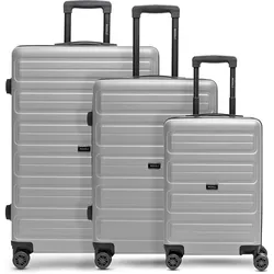 Redolz Essentials 08 3-SET 4 Rollen Kofferset 3-teilig, Koffer, Silber