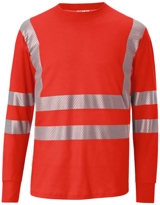 Kübler T-shirt manches longues REFLECTIQ PSA 2 rouge vif Forme 5045 Taille L ; Kübler Workwear (5045 8227-54-L)
