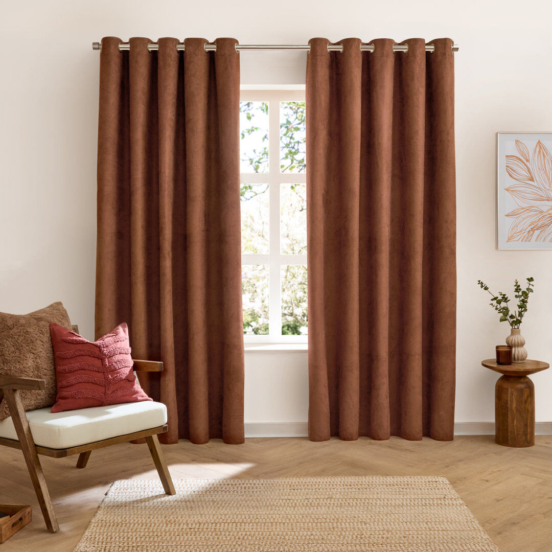 furn. Verso Blackout Curtain Panel Pair Orange 137" W x 168" L