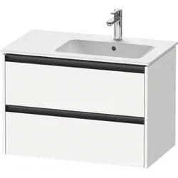 Duravit Ketho.2 Waschtischunterbau wandhängend, 2 Schubkästen, 810x549x480mm, für ME by Starck Beckenposition rechts 234683, K25268018180000, Farbe: Weiß Matt Dekor