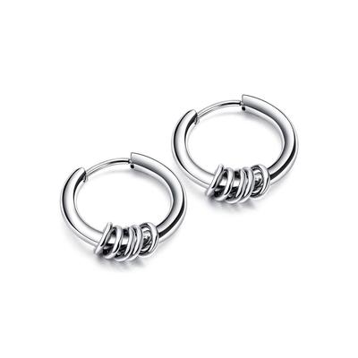 Paar Creolen FIRETTI "Schmuck Geschenk Classic", silber (edelstahlfarben), Ohrringe, Damen, 19mm, Edelstahl