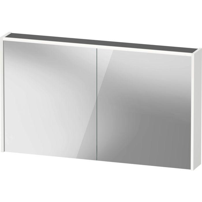 Duravit D-Code Spiegelschrank Verspiegelt DC7108018180000 1200x700x148, Weiß Matt, Steckdose, LED Beleuchtung