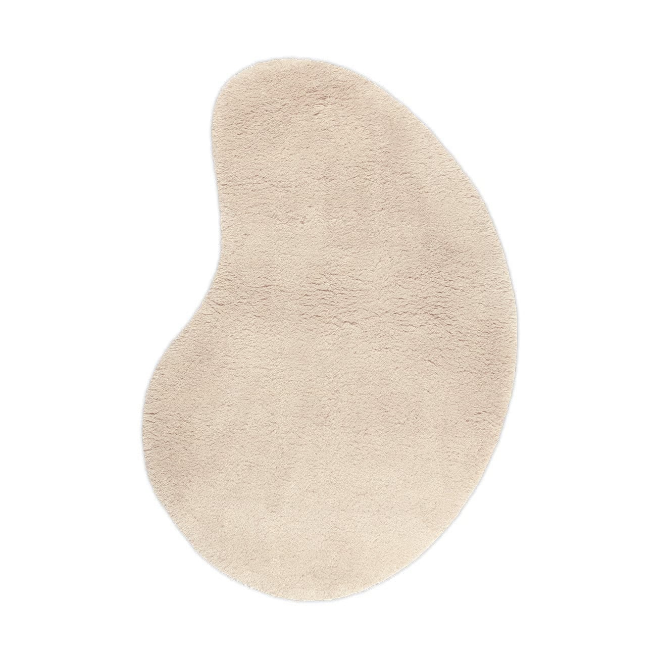 Ferm Living Forma wollen vloerkleed - Wit/Beige - B: 103 cm, D: 155 cm