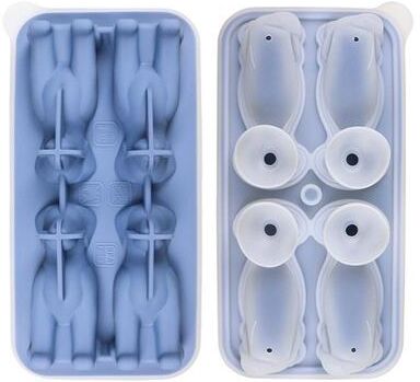 Everyday Crate Dog Shaped Silicone Ice Cube Tray For Whiskey, Cocktails & Creative Desserts blue