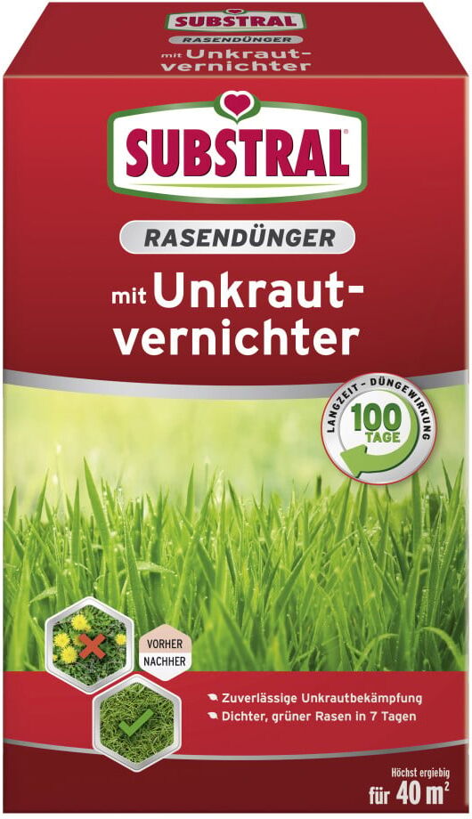 Substral Rasendünger mit Unkrautvernichter für 40 m² 0,8 kg