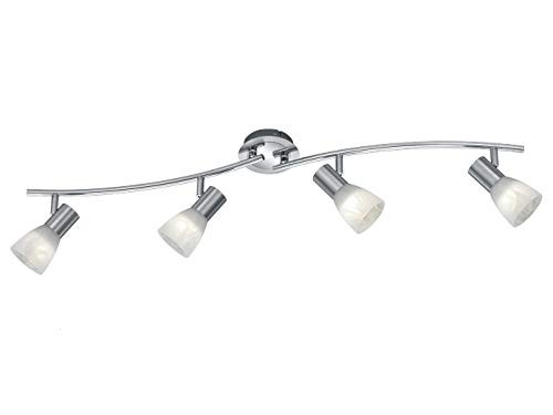Trio Leuchten Levisto Moderne LED Plafondlamp met 4 verstelbare spots in zilver en wit
