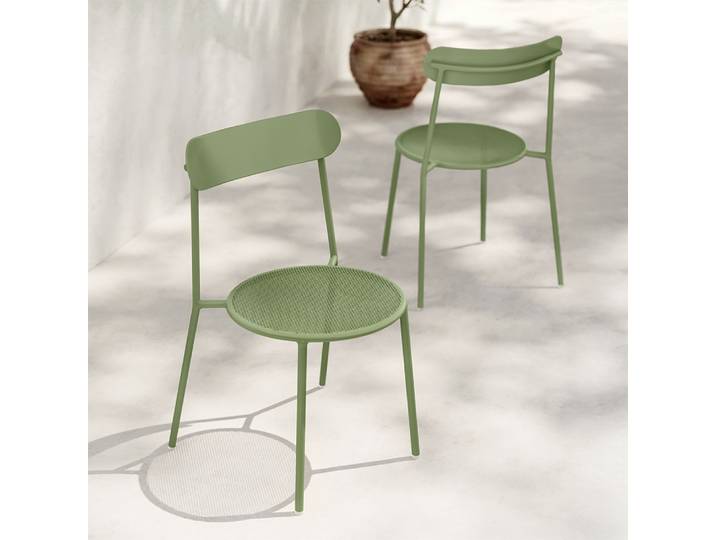 AMURANO Stapelstuhl Green Tea (2er-Set)