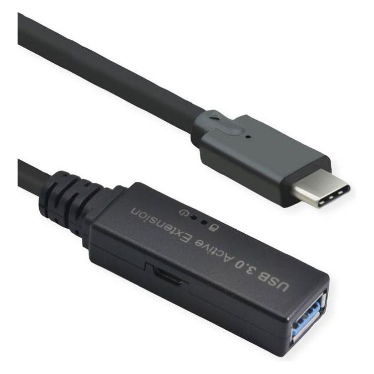 Roline Ultralanges USB3.2 Gen1 Verlängerungskabel C-A ST/BU 15m - Kabel - Digital/Daten (15 m, USB 3.2 Gen 1) (12.04.1067)