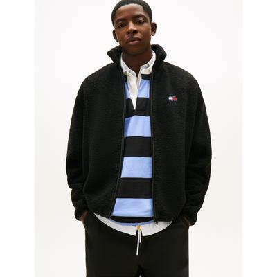Tommy Jeans "TJM BADGE TEDDY" Stehkragen, Teddyfleece, relaxed fit