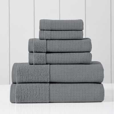 Modern Threads 6-Piece Waffle-Rib Premium Cotton Towel Set