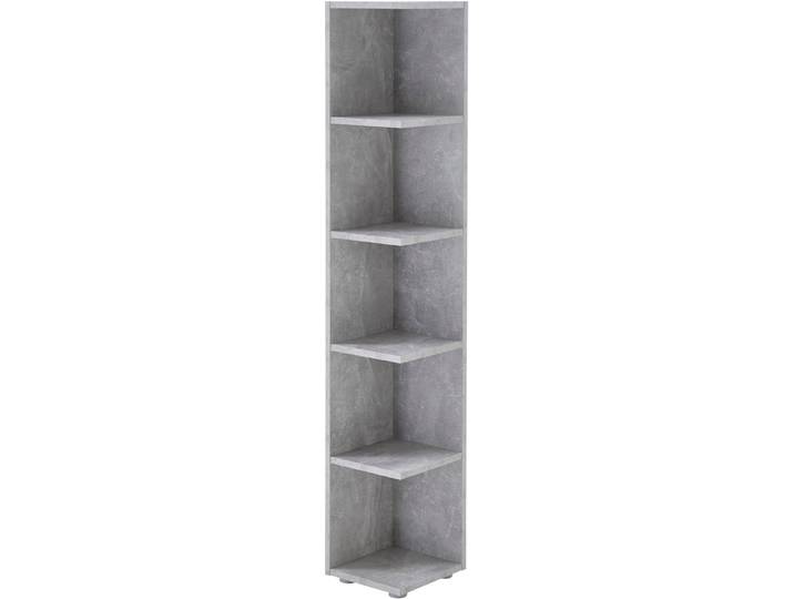 Eckregal BEGA OFFICE Corner Light , grau, B:24cm H:142cm T:26cm, Holzwerkstoff, Regale, Eckregal, mit 5 offenen Fächer, 24x25,7x141 cm