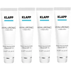 4er Pack - KLAPP Cosmetics Hyaluronic Face Protection Cream SPF 15, 120ml (4 x 30ml)