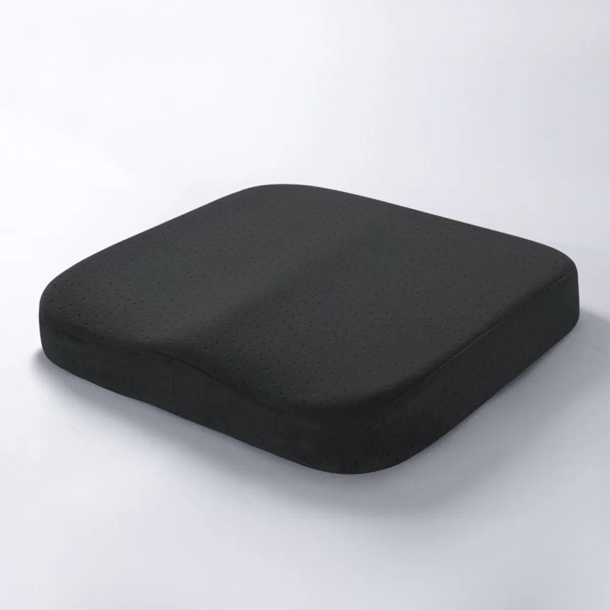 INF Samt Memory-Schaum Sitzkissen 40cm x 40cm x 5cm – langsame Rückstellzeit, Hüftstütze für Büro und Auto
