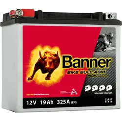 12V 19Ah 325A Banner Bike Bull AGM PRO 51621 Motorradbatterie ETX16