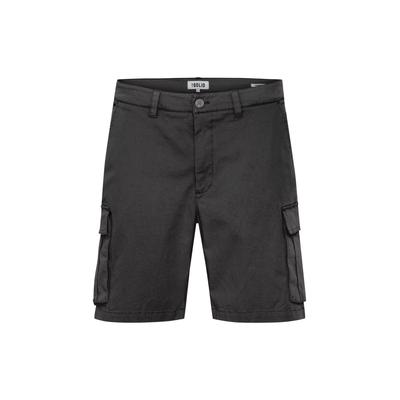 Cargoshorts SOLID "Cargoshorts SDJoe", Herren, Gr. L, N-Gr, schwarz (true schwarz), Obermaterial: 98% Baumwolle CO. 2% Elasthan EL., Hosen