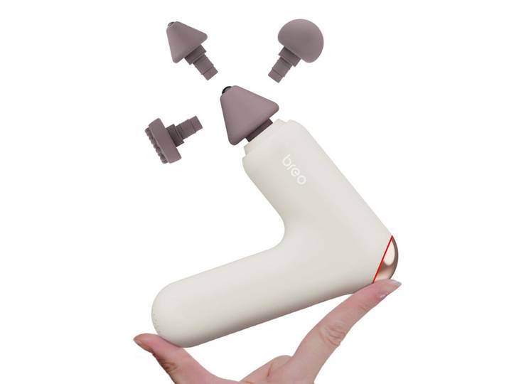 breo Lucky 7 massagepistool met warmte, spiermassageapparaat voor diepe weefselmassage, stimulator, lichaamsontspanning, geluidsarm voor herstel en sport
