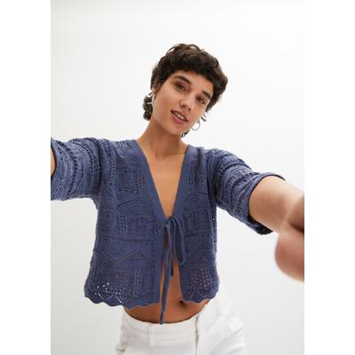 bonprix "Ajour-Bolero" bequeme Passform, 3/4-Ärmel, Ajour-Bolero