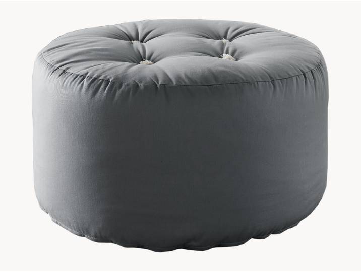 Pouf Vimo - rund - 22 cm - Baumwolle - natur