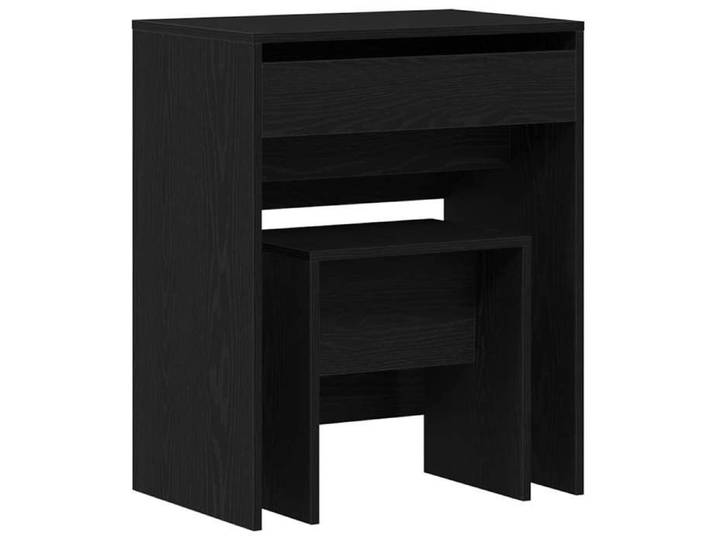 ABBO-SALE* Coiffeuse Noir Table de cosmétiques/Coiffeuse 1 PC - CLOUD - Armoire maquillage - Chêne noir 60x40x75cm Bois d'ingénierie