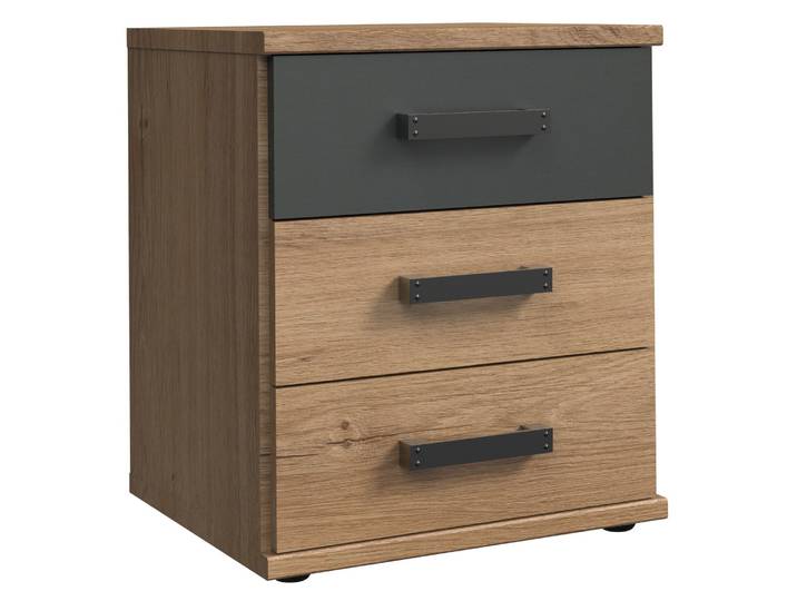 Z2 Nachtkommode CORK, eiche/graphit, Holznachbildung