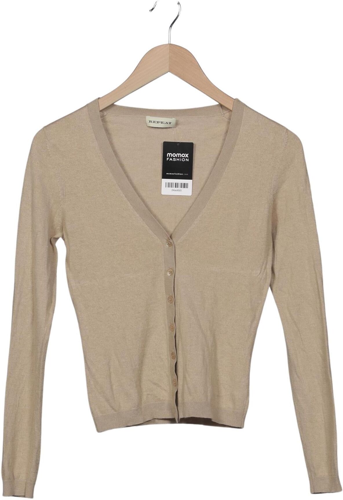 Repeat Damen Strickjacke, Beige, Gr. Xxs, kein / Etikett - Second Hand