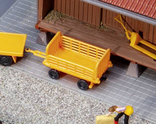 Faller 180991 H0 Bahnsteigwagen, Orange 2er Bausatz