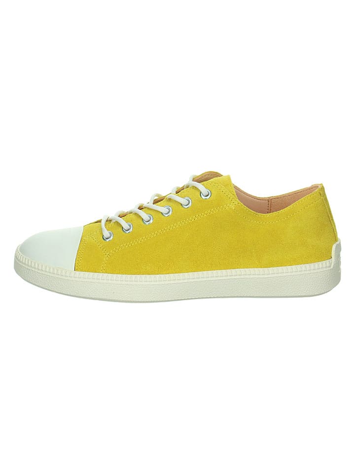 Think! Leder-Sneakers "Turna" in Gelb - 38