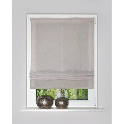 Raffrollo HOME WOHNIDEEN "TIRIAN" Gr. 1, grau (taupe), B:80cm H:140cm, Obermaterial: 100% Polyester, Raffrollos, Raffrollo Deko Leinenoptik, Uni