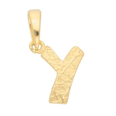 Buchstabenanhänger ADELIA´S "Buchstabenanhänger Y 333 Gold ( 8K )", gold, Schmuckanhänger, Damen, Y, Gold, Goldanhänger Buchstabe Y