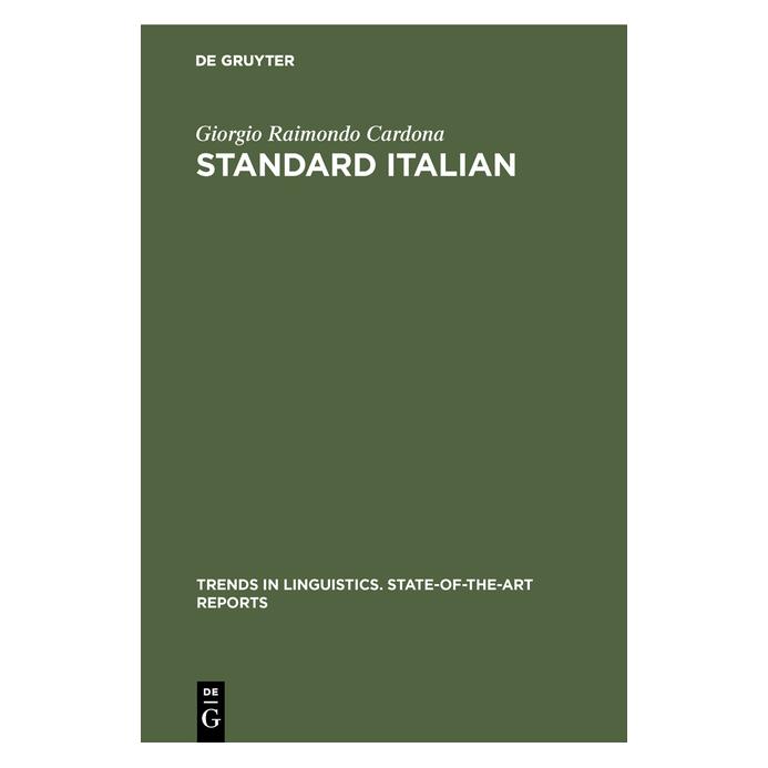 De Gruyter Standard Italian (Englisch, Hardcover, Giorgio Raimondo Cardona) (71876499)