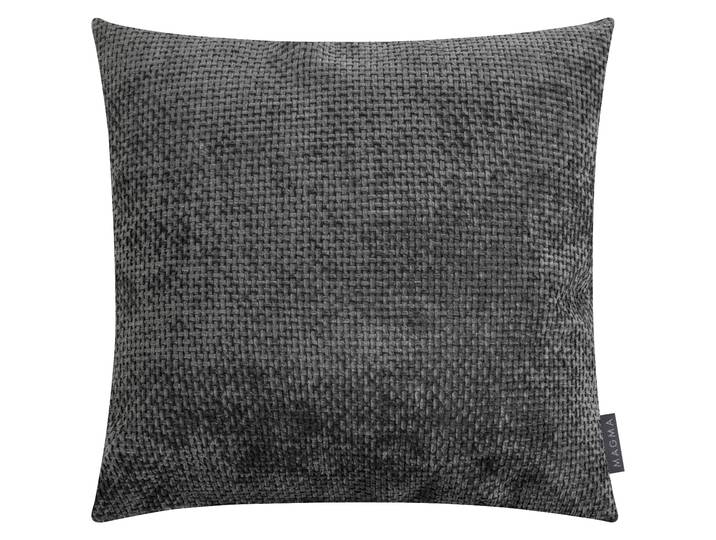 Dekokissen MAGMA HEIMTEX ARLO Kissen 45x45 , grau (anthrazit, unifarben), B:45cm H:8cm L:45cm, Chenille, Faserbällchen (Polyester), Polyester, Dekokissen_Sitzkissen_Kissenhüllen, Dekokissen, Luxuriöses Zierkissen mit samtiger Struktur in zeitlosem Design