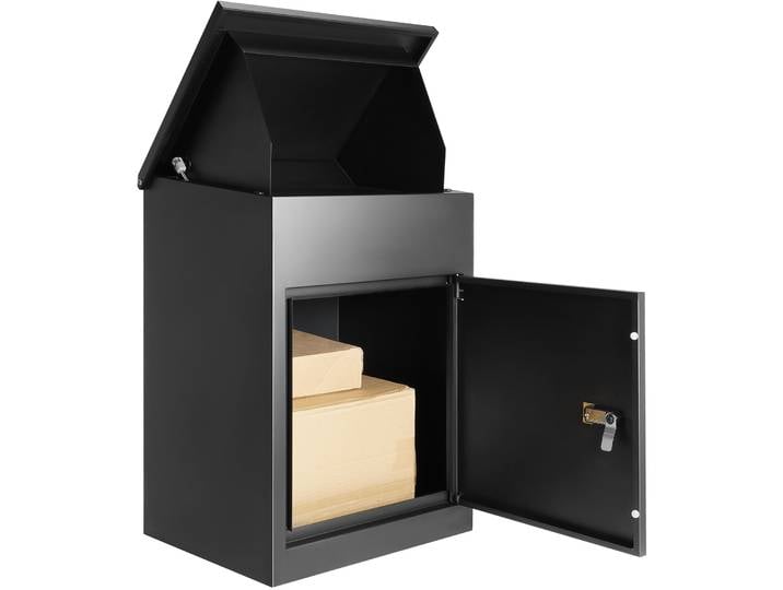 SucceBuy Boîte aux lettres antivol murale IPX3 Boîte de livraison d'emballage étanche pour l'extérieur Boîte aux lettres de verrouillage de grand rangement pour la maison