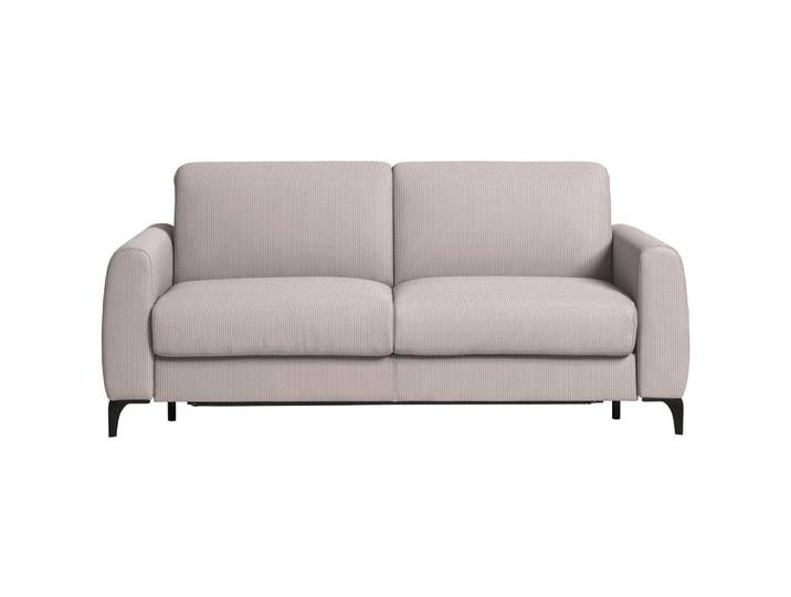 Novel Schlafsofa, Kaschmir, Metall, 203x88x102 cm, Rücken echt, Wohnzimmer, Sofas & Couches, Schlafsofas