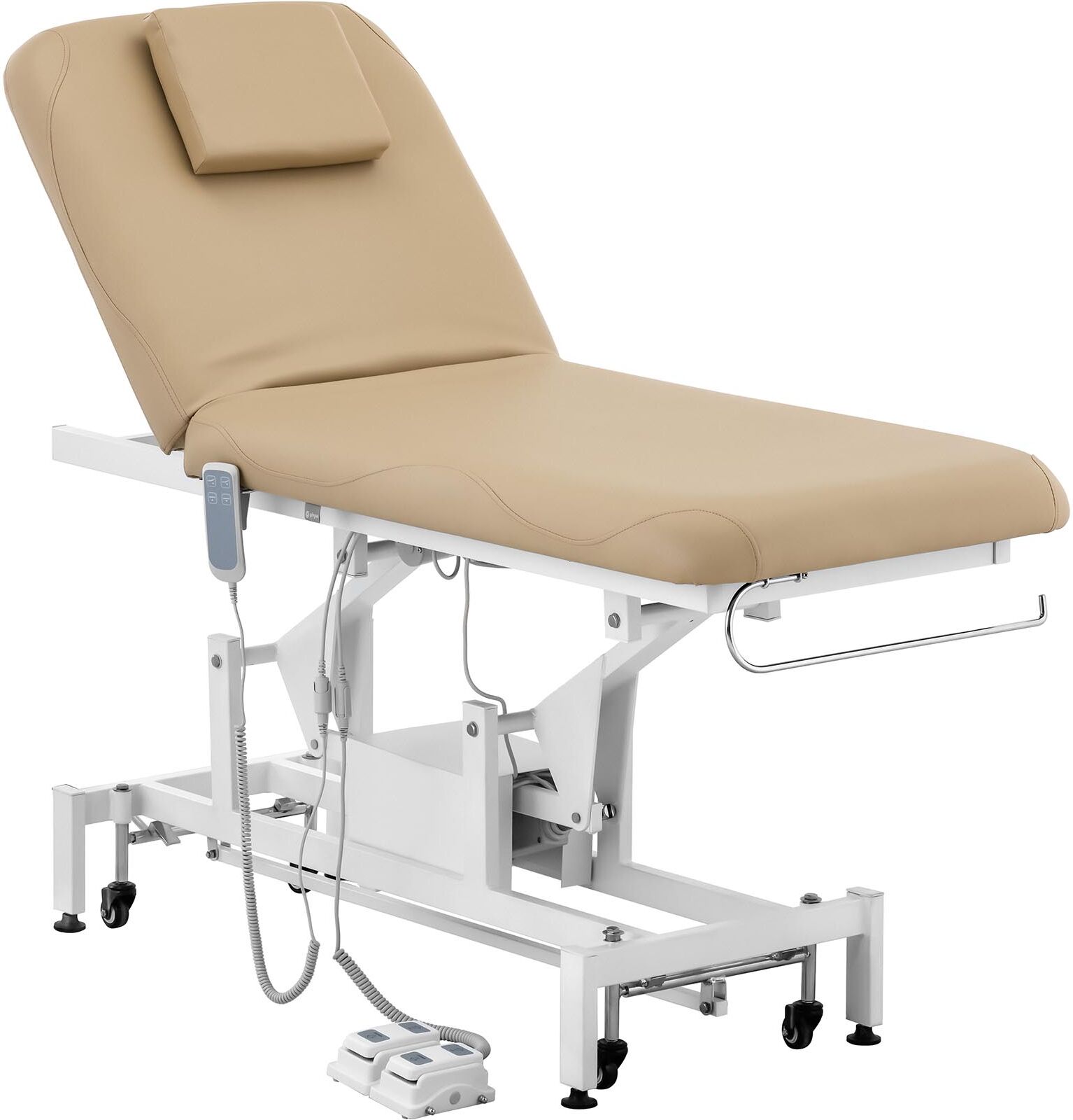 physa Electric Massage Table - 2 motors - 200 W - 187 x 70 x 68 - 90 cm - 200 kg - white/dark beige PHYSA LYON BEIGE_PH