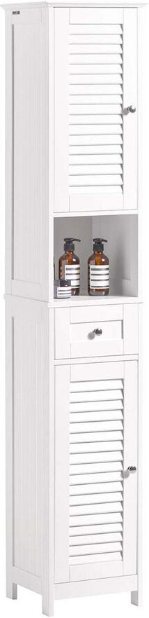 Marlow Home Co. Lyonsdale Linen Cabinet White 170cm H X 32cm W X 30cm D