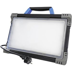 as-Schwabe Baustrahler Optiline LED, Netzbetrieb mit 3m Kabel, IP54 Spritzwasserschutz, mit Steckdosen, 80 Watt, 9.200 Lumen