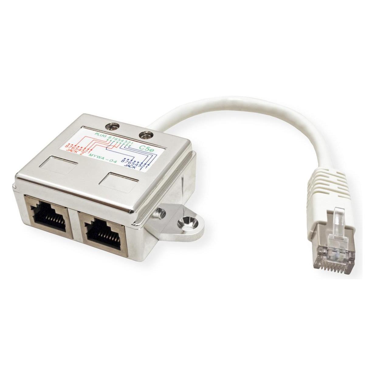 Value RJ45 T-Adapter (RJ45, RJ45 (2x)) (21.99.3050)