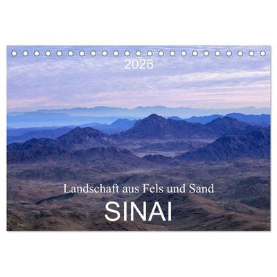 Sinai - Landschaft aus Fels und Sand (Tischkalender 2026 DIN A5 quer), CALVENDO Monatskalender