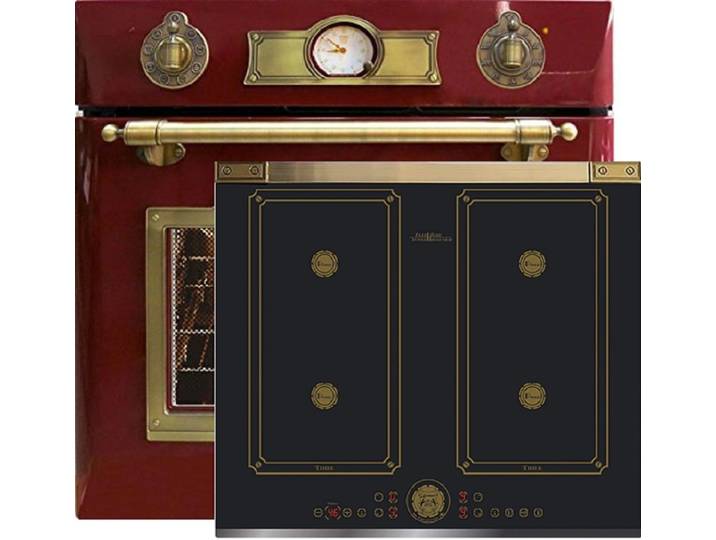 Kaiser Küchengeräte Backofen-Set EH 6355 RotEm+KCT 6745 AD, Elektro Einbau Backofen 60cm 67L+Induktionskochfeld 60 cm