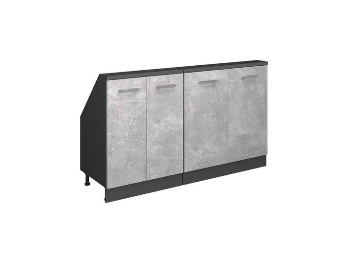 Vicco Kommode Rion, Beton/Anthrazit/Anthrazit, 2er Set (2 St)