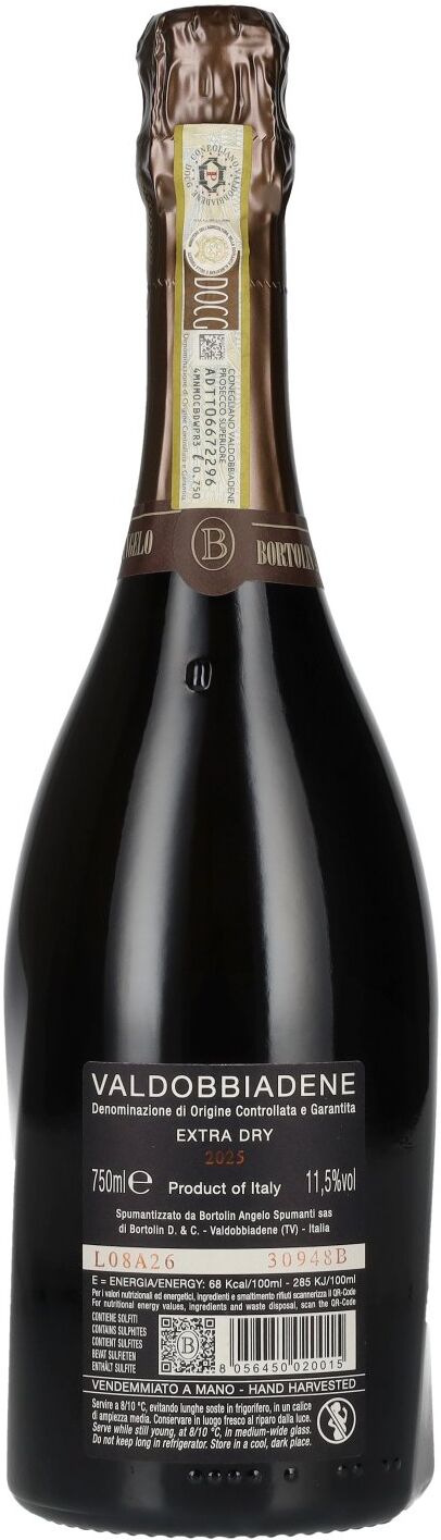 Bortolin Angelo Valdobbiadene Prosecco Extra Dry DOCG 2025 11,5% Vol. 0,75l