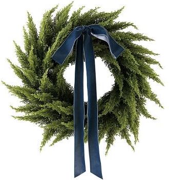 "Classic Pine Wreath with Ribbon - 14 "" - Ballard Designs"
