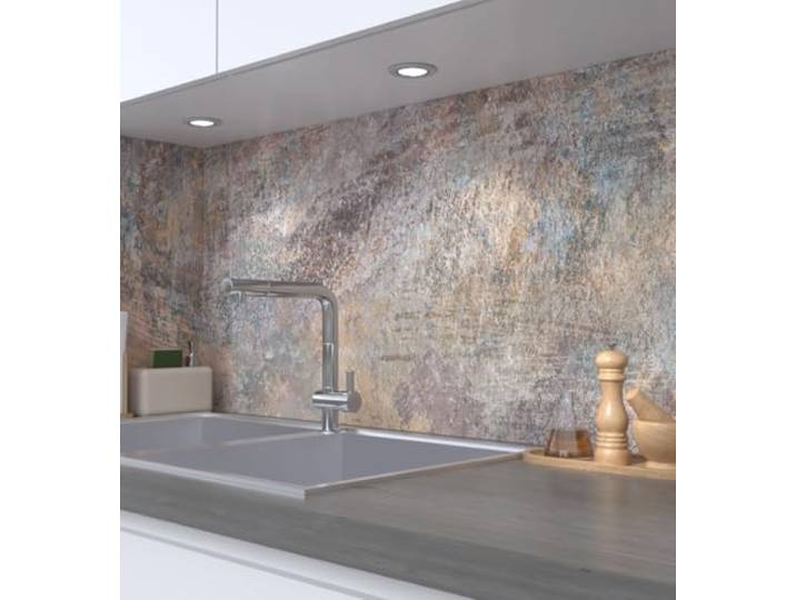 MyMaxxi Küchenrückwand selbstklebend – Matte Premium Spritzschutz Folie als günstige Alternative zu Glas, einfache Montage & leichte Reinigung – Motiv: Abstrakter abgenutzter Beton B 340 cm x H 60 cm