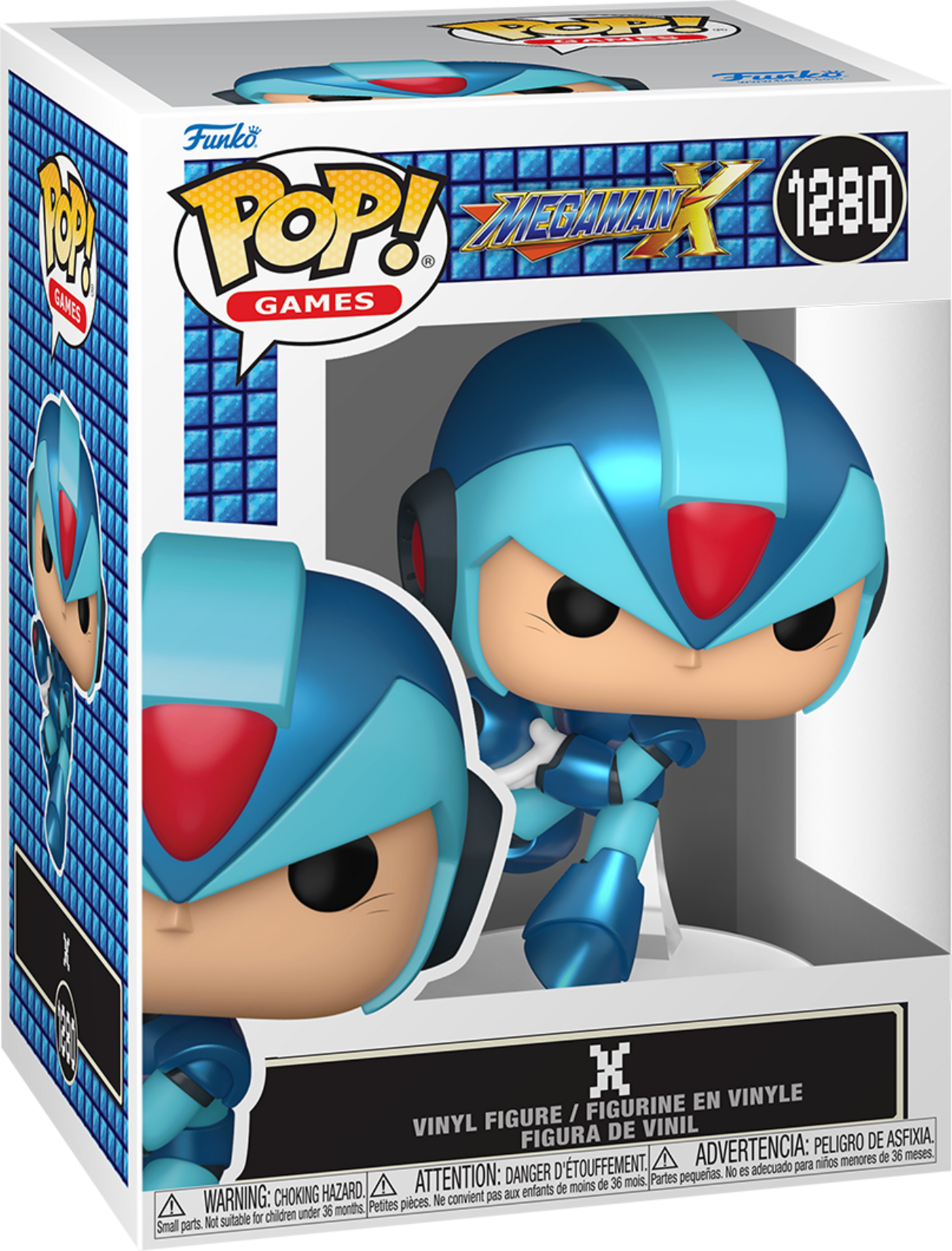 Funko Pop! Games Mega Man X Vinyl Figure #1280 - Blue & Light Blue - Video Game Collectible