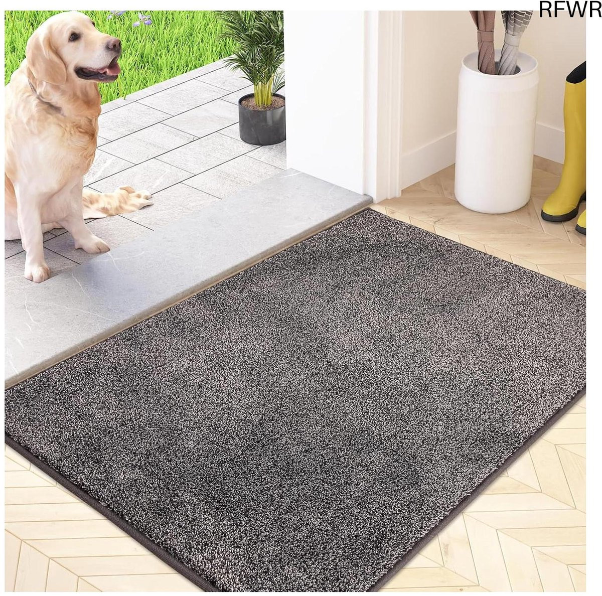 RFWR Antislip Vuilvanger Voetmat - Machine Wasbare Waterabsorberende Microvezel Deurmat voor Entree en Honden
